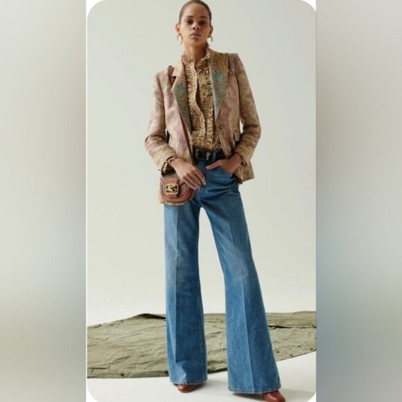 Leather Suede Jacket Cottagecore Romantic Floral Snap Down Vintage - Picture 7 of 16